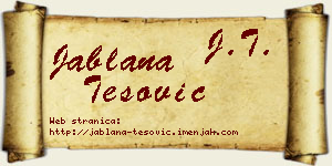 Jablana Tešović vizit kartica